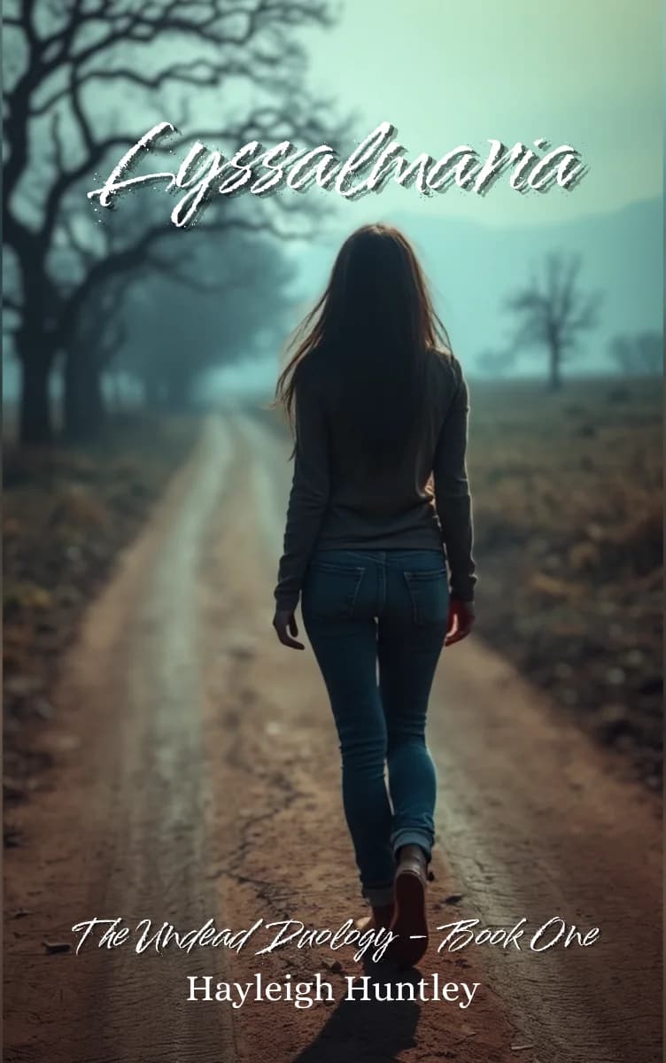 Lyssalmaria: The Undead Duology - Book One, a signed paperback by Hayleigh Huntley book cover