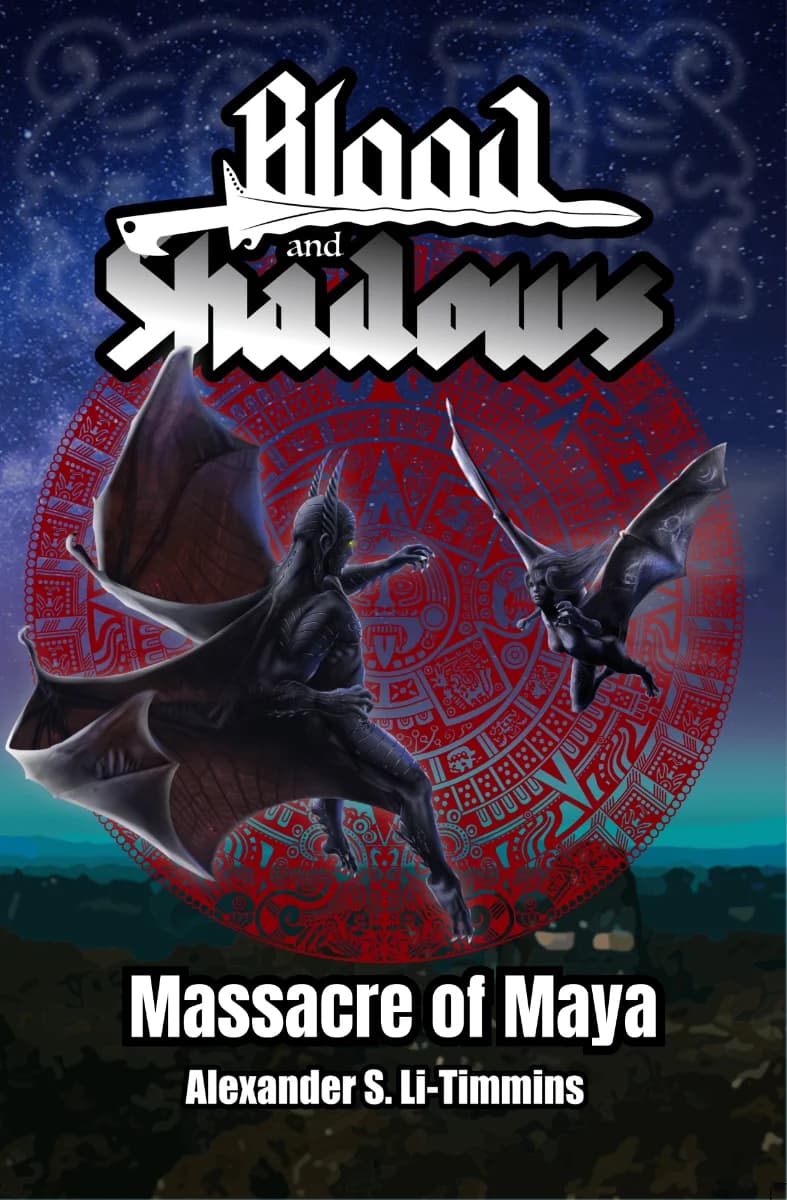 Blood and Shadows: Massacre of Maya by Alexander S. Li-Timmins book cover